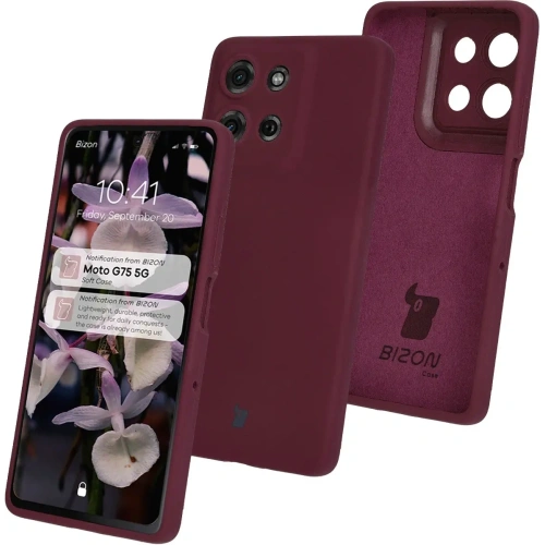 Kup Bizon Soft Case Motorola Moto G75 5G sötét lila - BIZ8441 - {ean13} - Sklep Home Screen