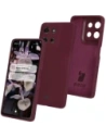 Silikonowe etui Bizon Soft Case do Motorola Moto G75 5G ciemnofioletowe