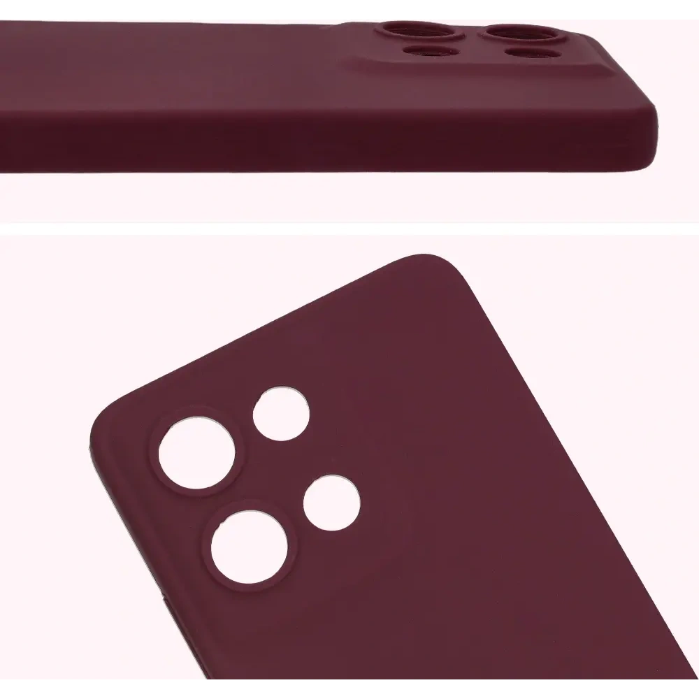 Silikonowe etui Bizon Soft Case do Motorola Moto G75 5G ciemnofioletowe