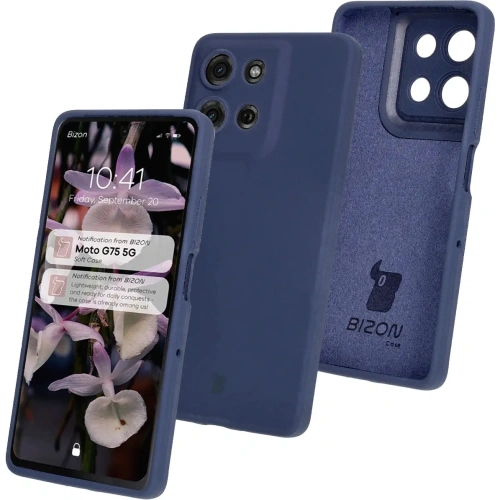 Kup Bizon Soft Case Motorola Moto G75 5G sötétkék - BIZ8442 - {ean13} - Sklep Home Screen