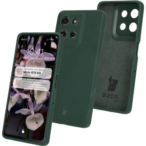 Kup Bizon Soft Case Motorola Moto G75 5G dunkelgrün - BIZ8443 - {ean13} - Sklep Home Screen