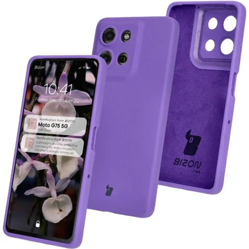 Kup Silikonowe etui Bizon Soft Case do Motorola Moto G75 5G fioletowe - BIZ8445 - {ean13} - Sklep Home Screen