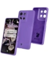Silikonowe etui Bizon Soft Case do Motorola Moto G75 5G fioletowe