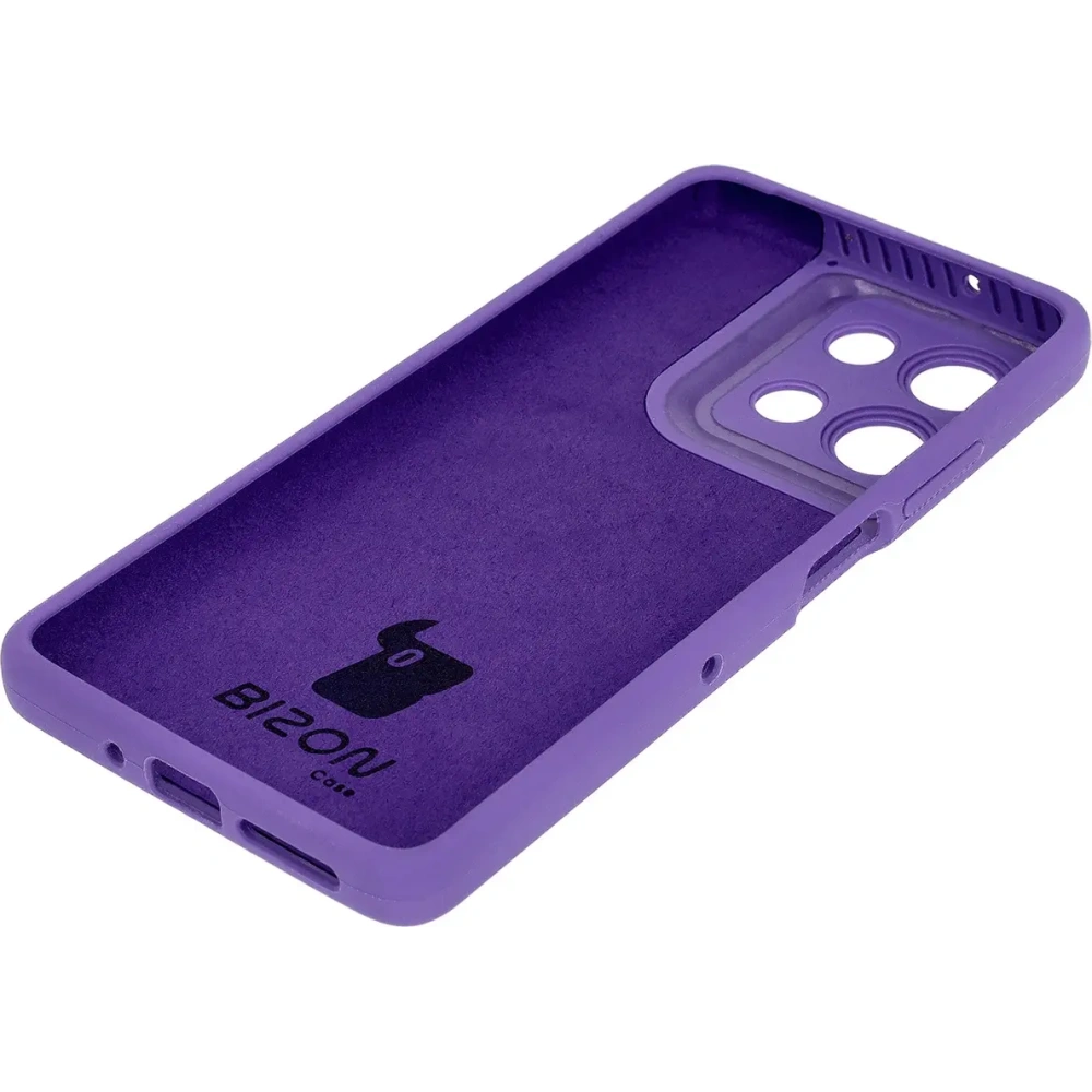 Silikonowe etui Bizon Soft Case do Motorola Moto G75 5G fioletowe