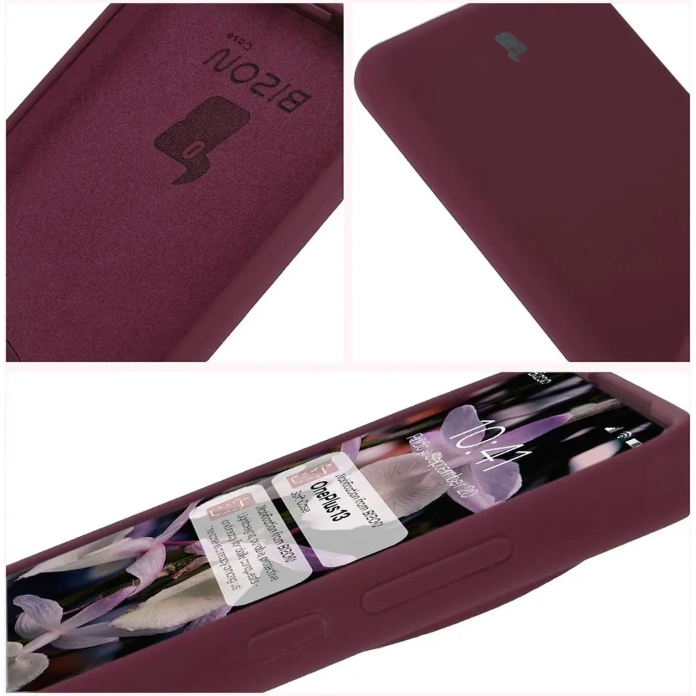 Silikonowe etui Bizon Soft Case do OnePlus 13 ciemnofioletowe