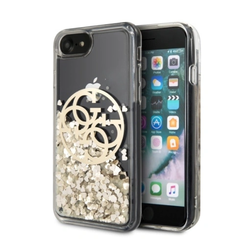 Kup Guess Apple Case GUHCI8LGGITDGO iPhone SE 2022/SE 2020/8/7 gold/gold hartes Case Circle Liquid Glitter - GUE467GLD - {ean13} - Sklep Home Screen