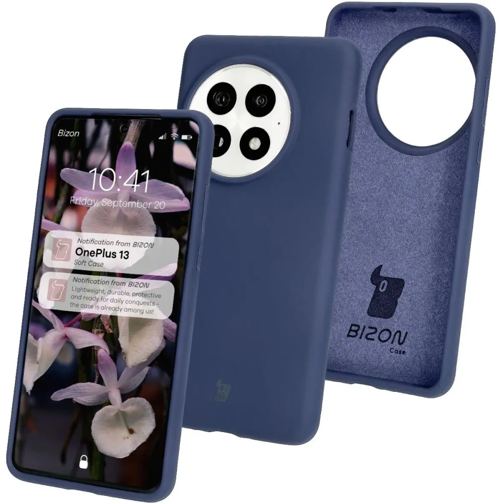 Silikonowe etui Bizon Soft Case do OnePlus 13 ciemnoniebieskie