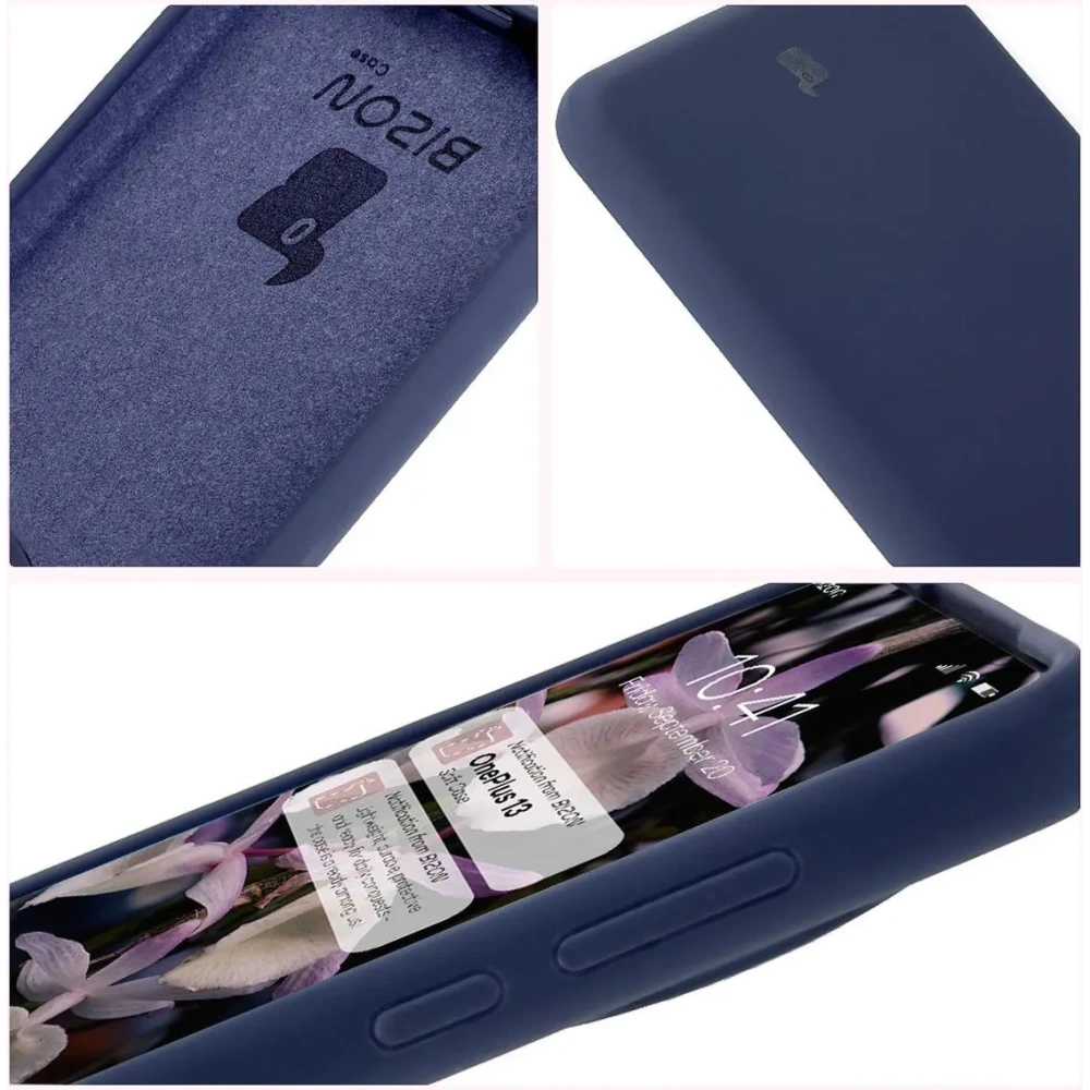 Silikonowe etui Bizon Soft Case do OnePlus 13 ciemnoniebieskie