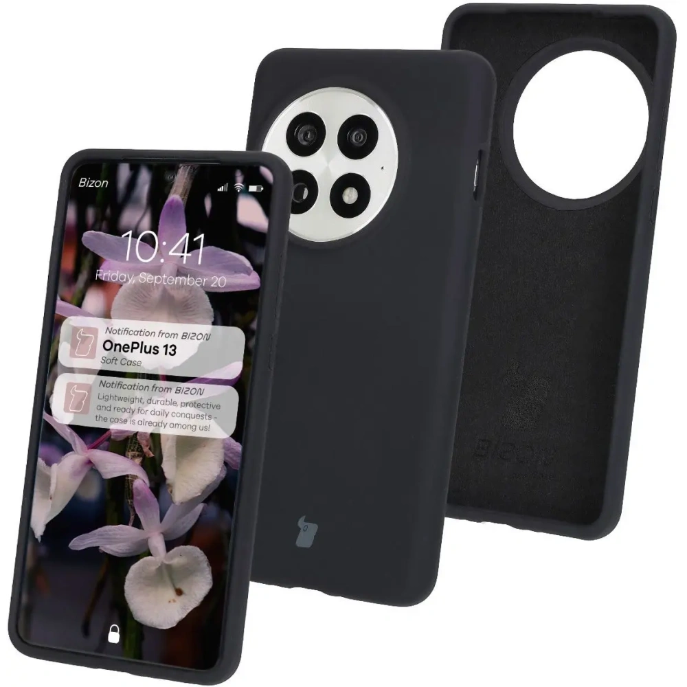Silikonowe etui Bizon Soft Case do OnePlus 13 czarne