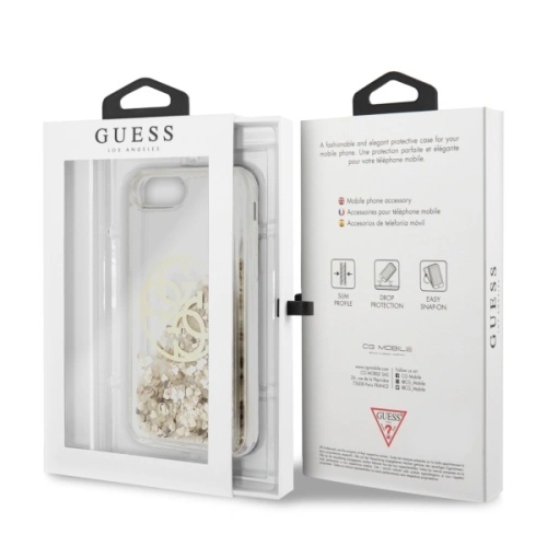 Buy Guess GUHCI8LGGITDGO Apple iPhone SE 2022/SE 2020/8/7 gold hard case Circle Liquid Glitter - GUE467GLD - {ean13} - Home Screen Store Europe