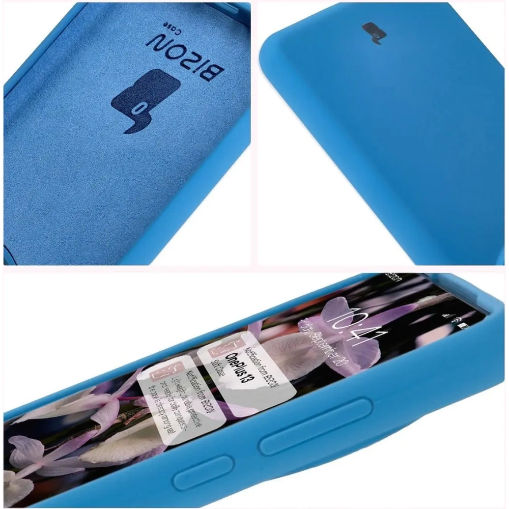 Silikonowe etui Bizon Soft Case do OnePlus 13 niebieskie