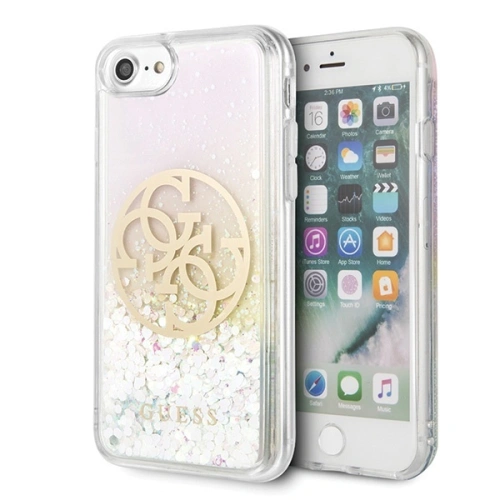 Kup Guess Apple Tasche GUHCI8LGIRGP iPhone SE 2022/SE 2020/8/7 Hartschalenetui Liquid Glitter 4G Circle - GUE468 - {ean13} - Sklep Home Screen