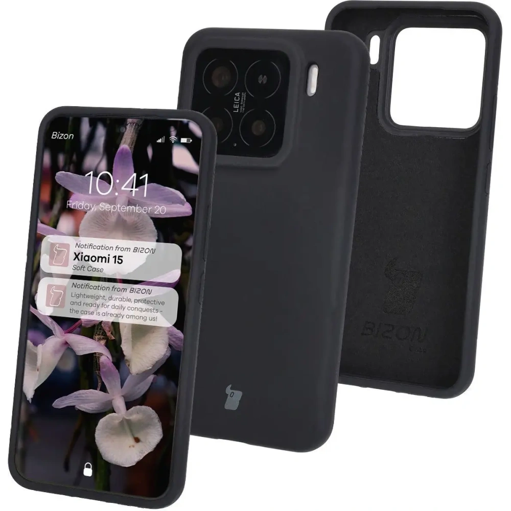 Silikonowe etui Bizon Soft Case do Xiaomi 15 czarne