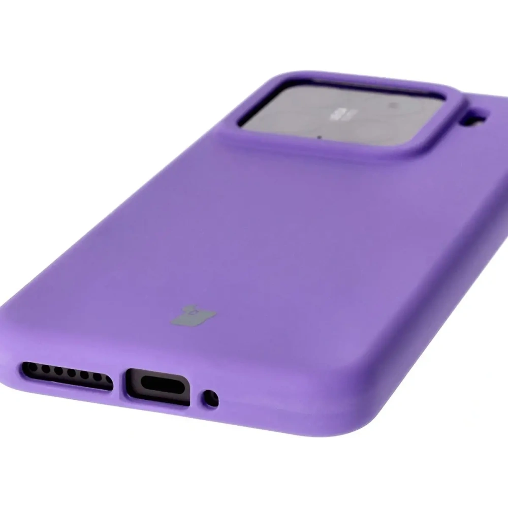Silikonowe etui Bizon Soft Case do Xiaomi 15 fioletowe