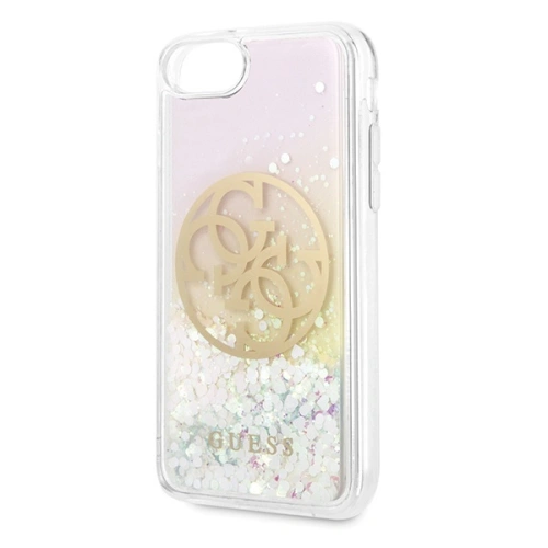 Kup Guess Apple Tasche GUHCI8LGIRGP iPhone SE 2022/SE 2020/8/7 Hartschalenetui Liquid Glitter 4G Circle - GUE468 - {ean13} - Sklep Home Screen