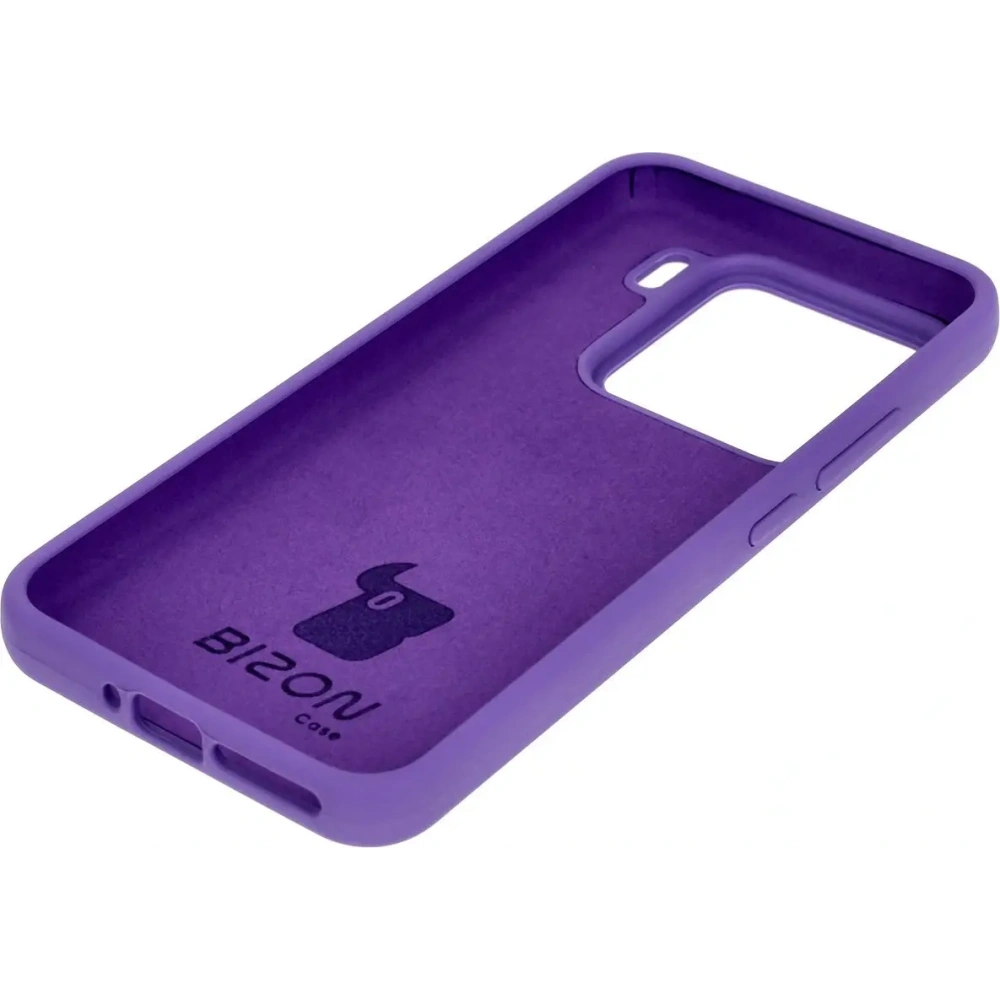 Silikonowe etui Bizon Soft Case do Xiaomi 15 fioletowe