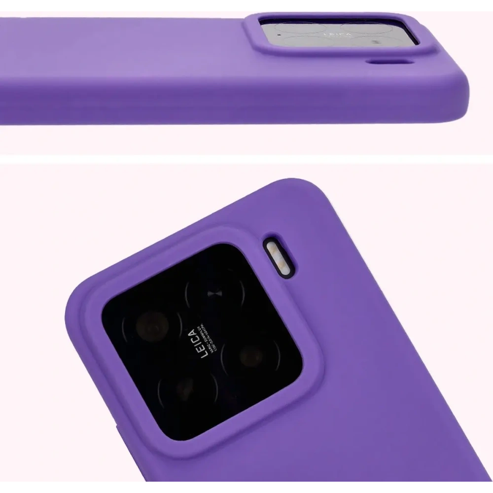 Silikonowe etui Bizon Soft Case do Xiaomi 15 fioletowe