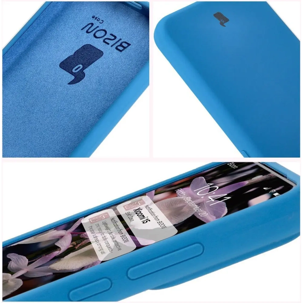 Silikonowe etui Bizon Soft Case do Xiaomi 15 niebieskie
