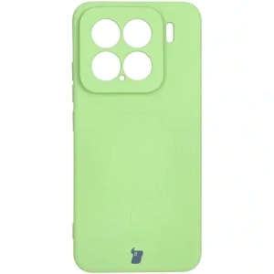 Kup Silikonowe etui z pierścieniem magnetycznym Bizon Case Silicone Magnetic Sq do Xiaomi 15 jasnozielone - BIZ8461 - {ean13} - Sklep Home Screen
