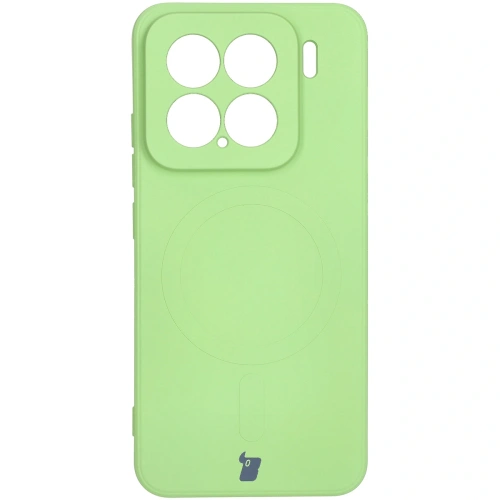 Kup Silikonowe etui z pierścieniem magnetycznym Bizon Case Silicone Magnetic Sq do Xiaomi 15 jasnozielone - BIZ8461 - {ean13} - Sklep Home Screen