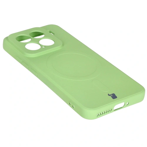 Kup Silikonowe etui z pierścieniem magnetycznym Bizon Case Silicone Magnetic Sq do Xiaomi 15 jasnozielone - BIZ8461 - {ean13} - Sklep Home Screen