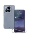 Silikonowe etui z pierścieniem magnetycznym Bizon Case Silicone Magnetic Sq do Xiaomi 15 szare