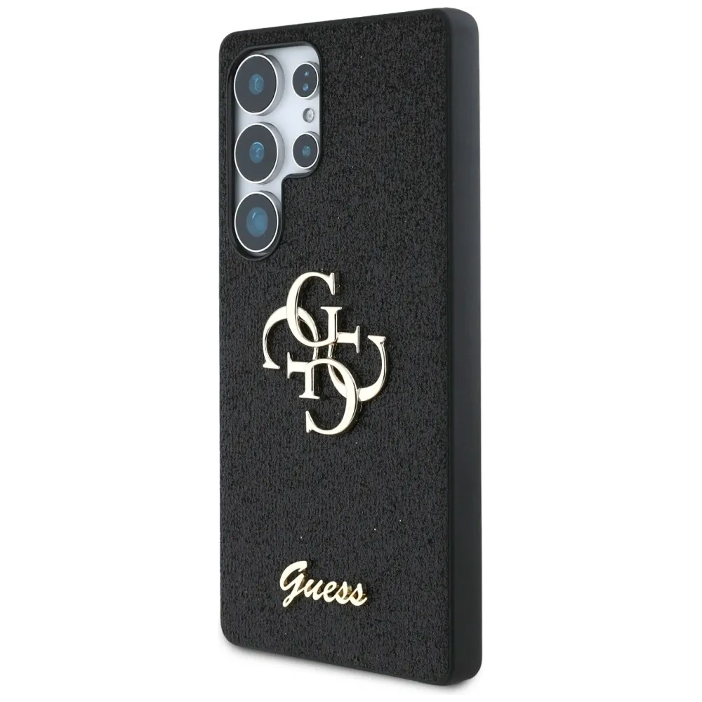 Etui Guess Fixed Glitter Big 4G Metal Logo do Samsung Galaxy S25 Ultra czarny