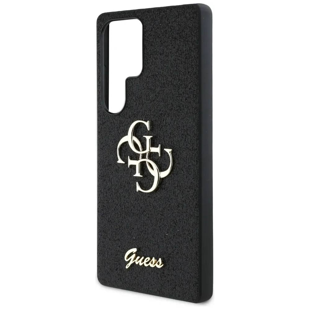 Etui Guess Fixed Glitter Big 4G Metal Logo do Samsung Galaxy S25 Ultra czarny