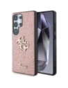 Etui Guess Fixed Glitter Big 4G Metal Logo do Samsung Galaxy S25 Ultra różowy