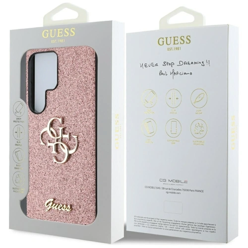 Kup Etui Guess Fixed Glitter Big 4G Metal Logo do Samsung Galaxy S25 Ultra różowy - GUE4304 - {ean13} - Sklep Home Screen