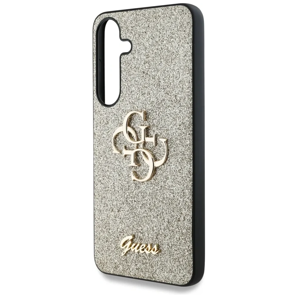 Etui Guess Fixed Glitter Big 4G Metal Logo do Samsung Galaxy S25 złoty