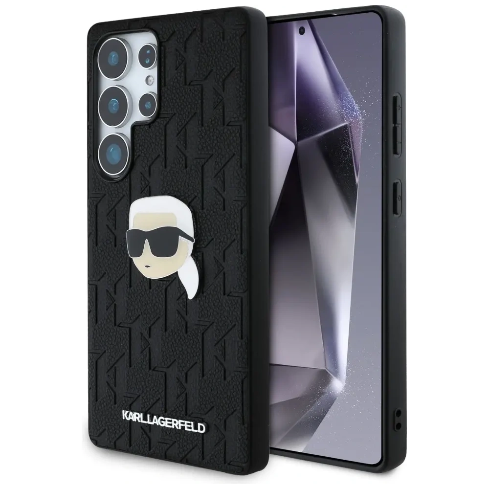 Etui Karl Lagerfeld Leather Monogram Pin Logo Karl Head do Samsung Galaxy S25 Ultra czarny