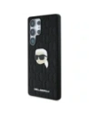 Kup Etui Karl Lagerfeld kožené s monogramem, pin logem a hlavou Karla do Samsung Galaxy S25 Ultra černé - KLD21900 - {ean13} - Sklep Home Screen