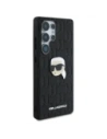 Kup Etui Karl Lagerfeld kožené s monogramem, pin logem a hlavou Karla do Samsung Galaxy S25 Ultra černé - KLD21900 - {ean13} - Sklep Home Screen