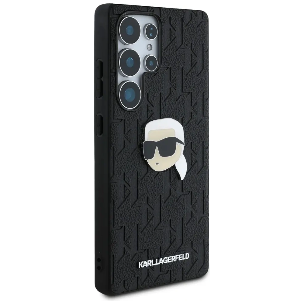 Etui Karl Lagerfeld Leather Monogram Pin Logo Karl Head do Samsung Galaxy S25 Ultra czarny