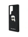 Kup Etui Karl Lagerfeld kožené s monogramem, pin logem a hlavou Karla do Samsung Galaxy S25 Ultra černé - KLD21900 - {ean13} - Sklep Home Screen