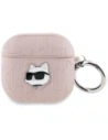 Karl Lagerfeld Monogram Choupette fej Apple AirPods 4 rózsaszín