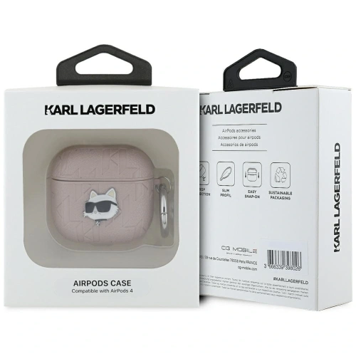 Kup Karl Lagerfeld Monogram Choupette Head Apple AirPods 4 roz - KLD21903 - {ean13} - Sklep Home Screen