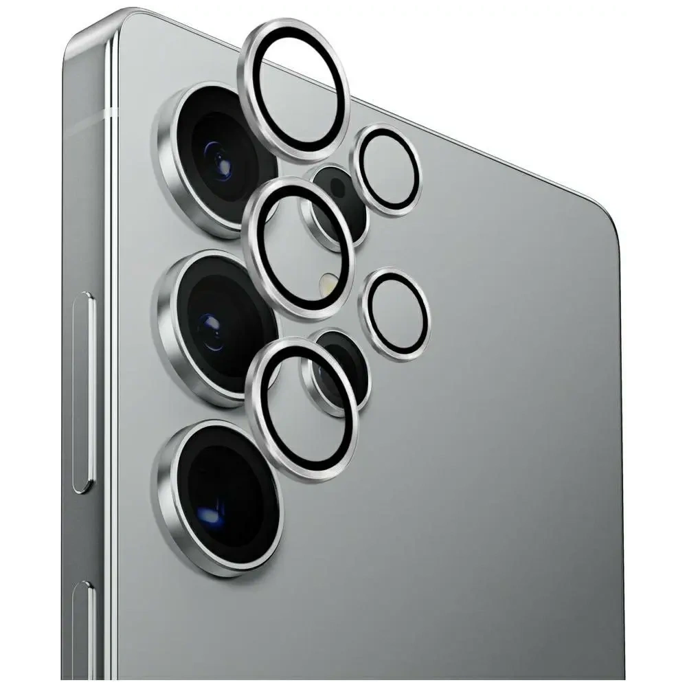 Szkło na obiektyw aparatu UNIQ Optix Aluminium Camera Lens do Samsung Galaxy S25 Ultra srebrny