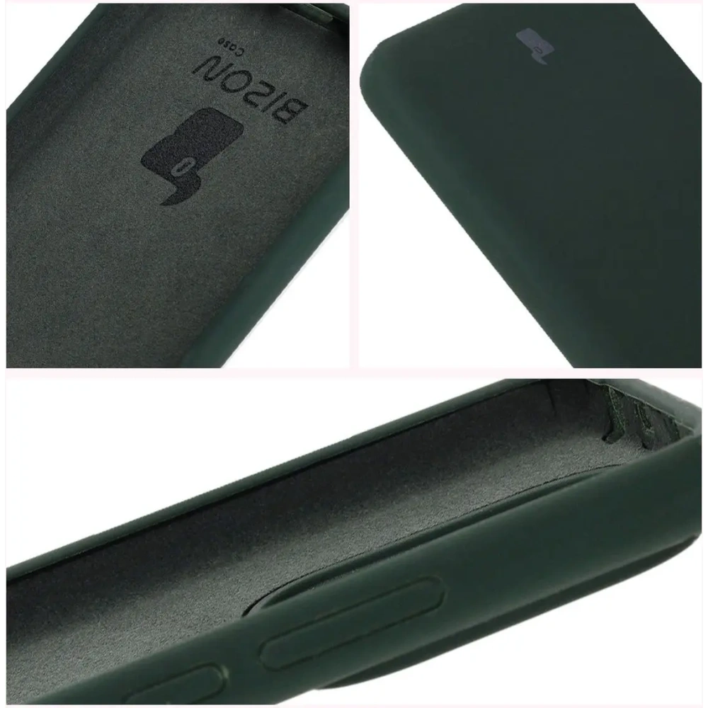 Silikonowe etui Bizon Soft Case do Xiaomi Redmi Note 14 5G ciemnozielone