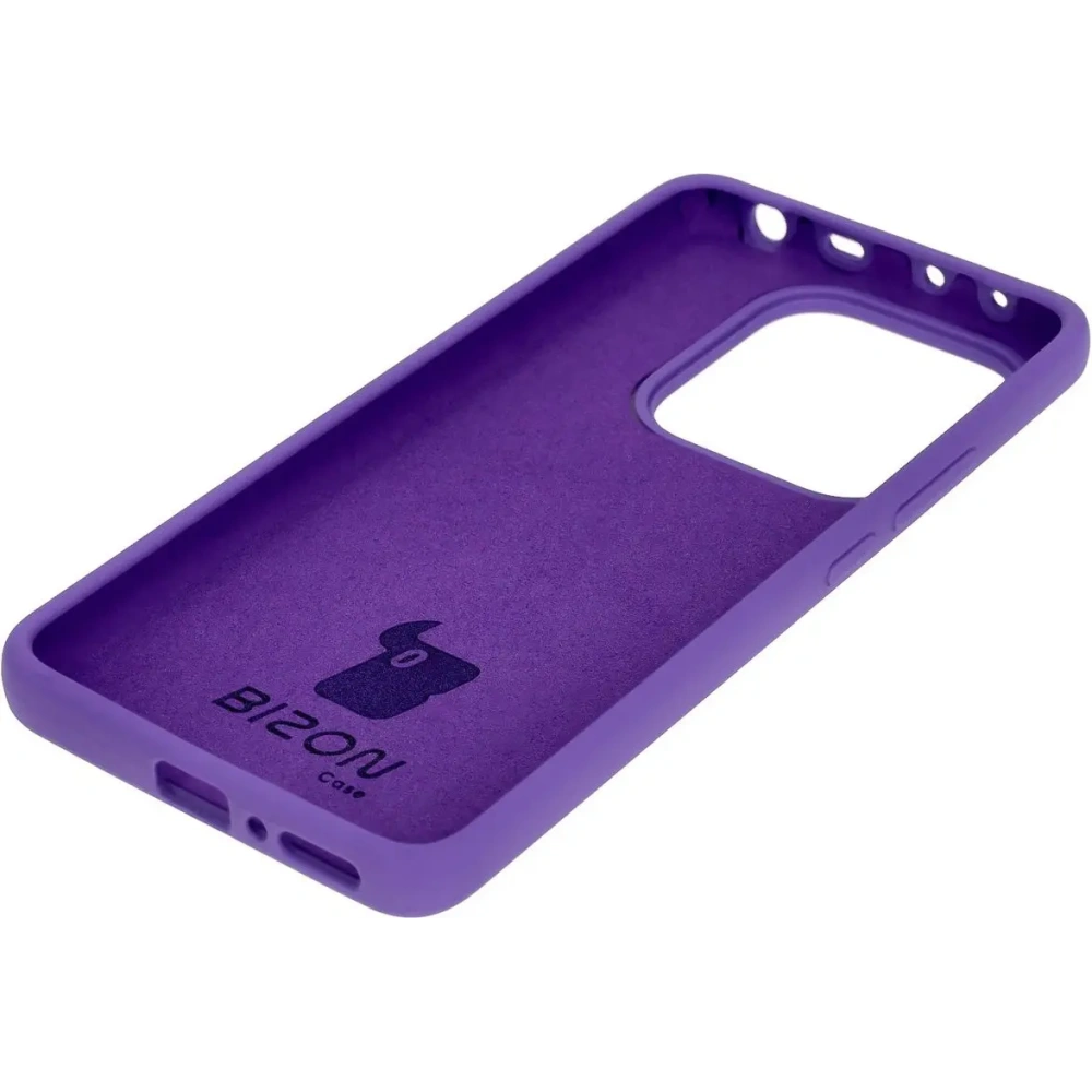 Silikonowe etui Bizon Soft Case do Xiaomi Redmi Note 14 5G fioletowe