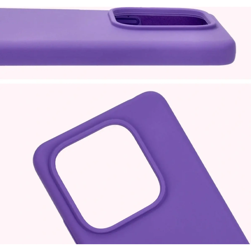 Silikonowe etui Bizon Soft Case do Xiaomi Redmi Note 14 5G fioletowe