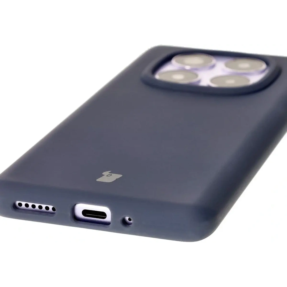 Silikonowe etui Bizon Soft Case do Xiaomi Redmi Note 14 Pro 5G / Poco X7 ciemnoniebieskie