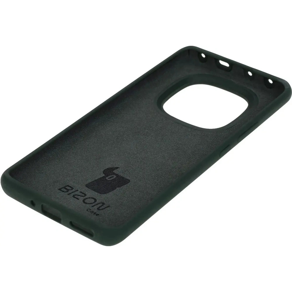 Silikonowe etui Bizon Soft Case do Xiaomi Redmi Note 14 Pro 5G / Poco X7 ciemnozielone