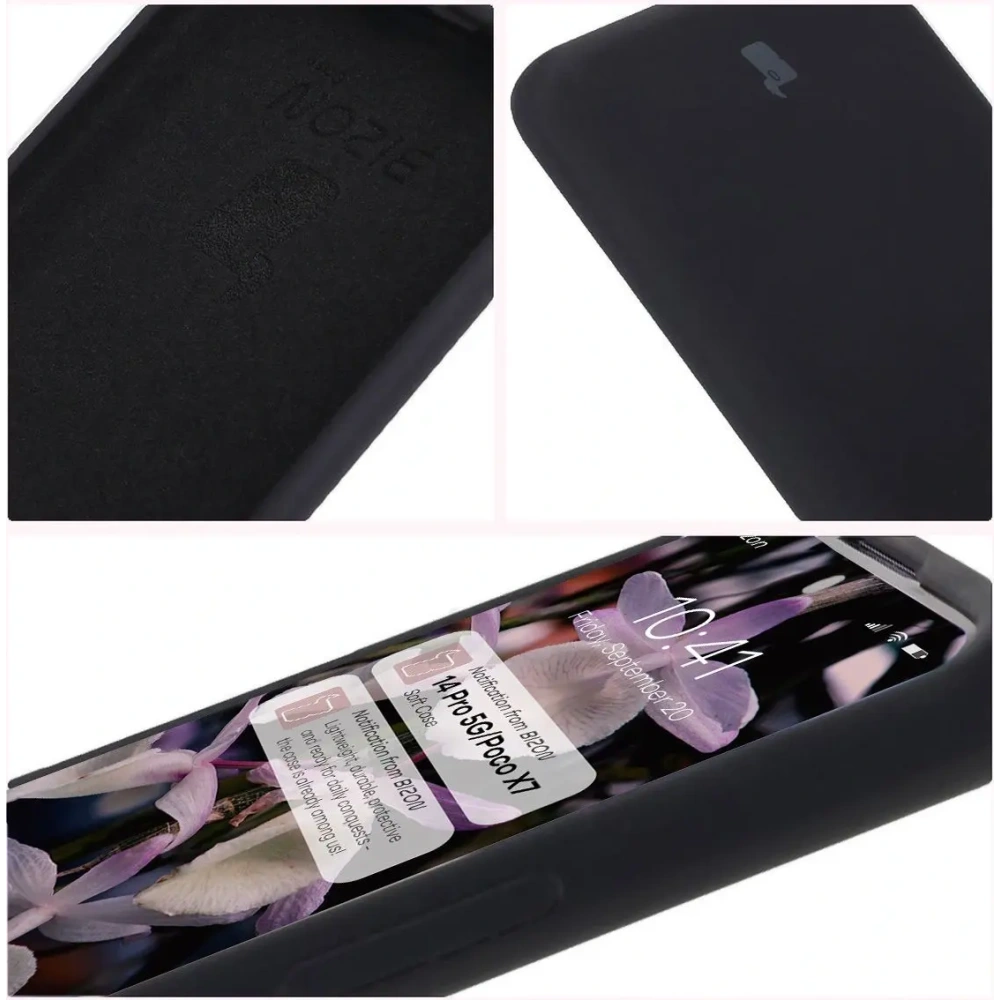 Silikonowe etui Bizon Soft Case do Xiaomi Redmi Note 14 Pro 5G / Poco X7 czarne
