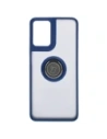 Buy Bizon Case Hybrid Ring Motorola Moto G04 / G24 / G24 Power smoky with a dark blue frame - BIZ8470 - {ean13} - Home Screen Store Europe