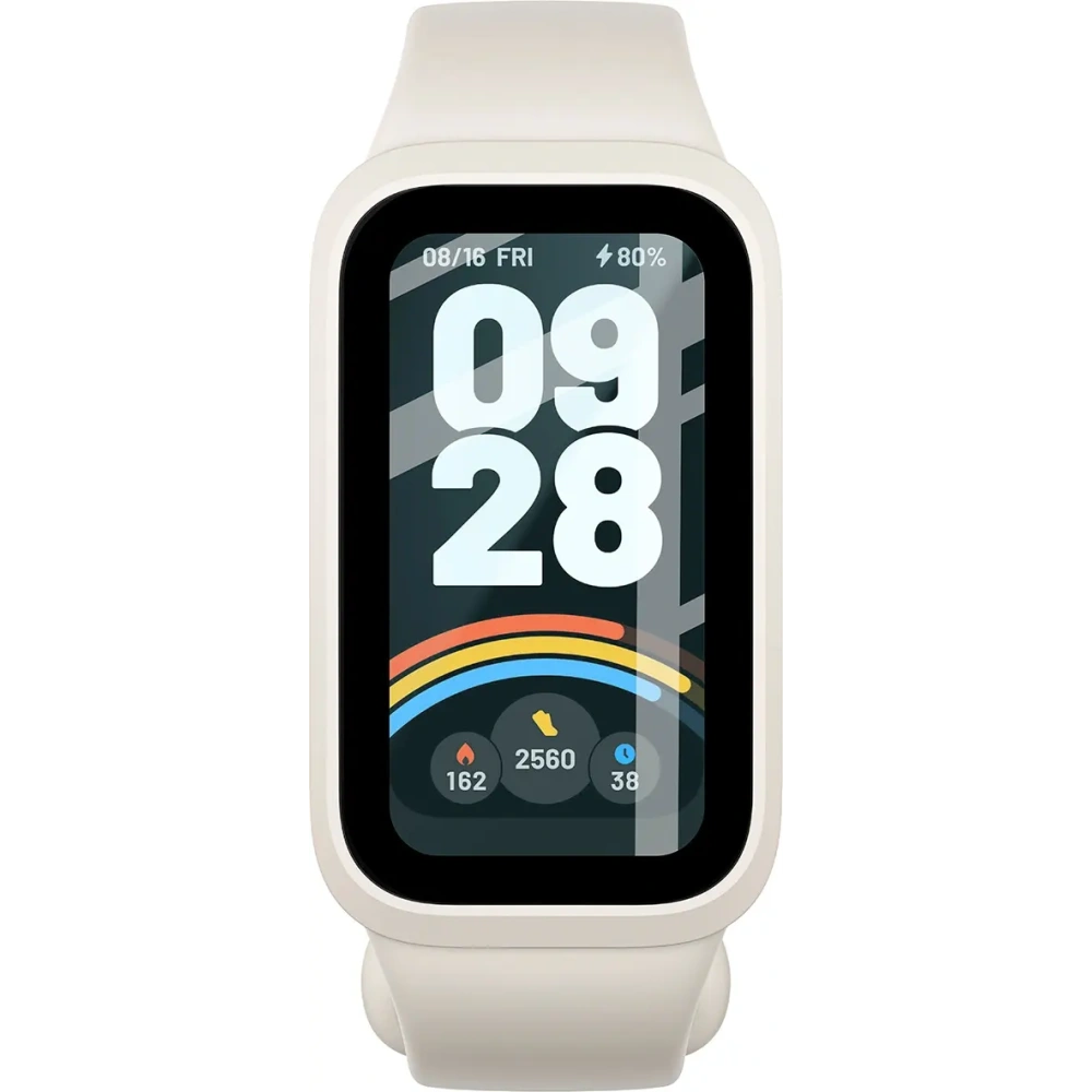 Szkło hybrydowe Bizon Glass Watch Edge Hybrid dla Xiaomi Smart Band 9 Active / Redmi Smart Band 3 czarne