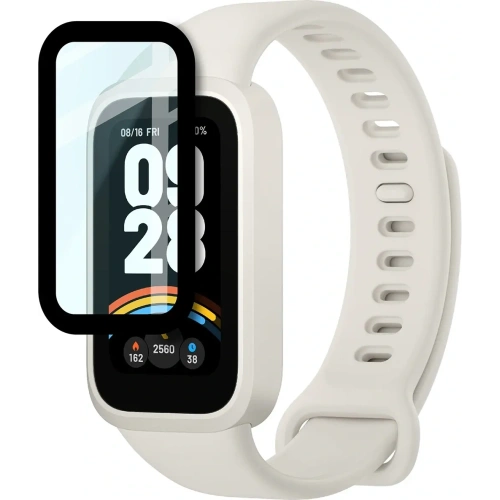 Kup Szkło hybrydowe Bizon Glass Watch Edge Hybrid dla Xiaomi Smart Band 9 Active / Redmi Smart Band 3 czarne - BIZ8471 - {ean13} - Sklep Home Screen