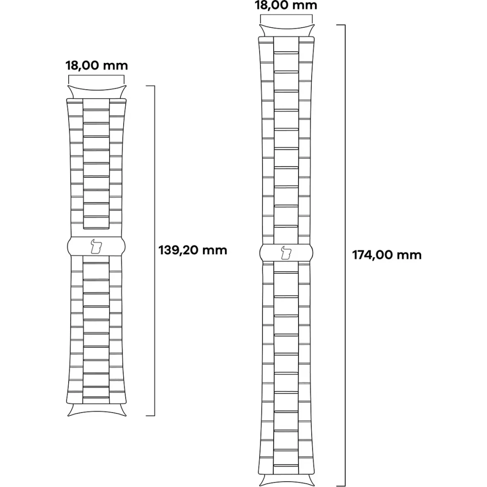 Pasek ze stali nierdzewnej Bizon Strap Watch Aura do Smartwatcha 18 mm tęczowy