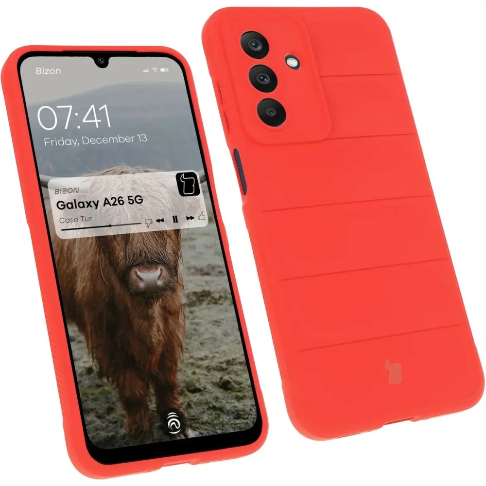 Pancerne etui Bizon Case Tur do Samsung Galaxy A26 5G czerwone